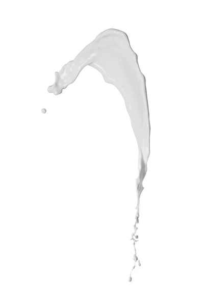 Splash Fresh Milk Isolated White — Stock Photo, Image