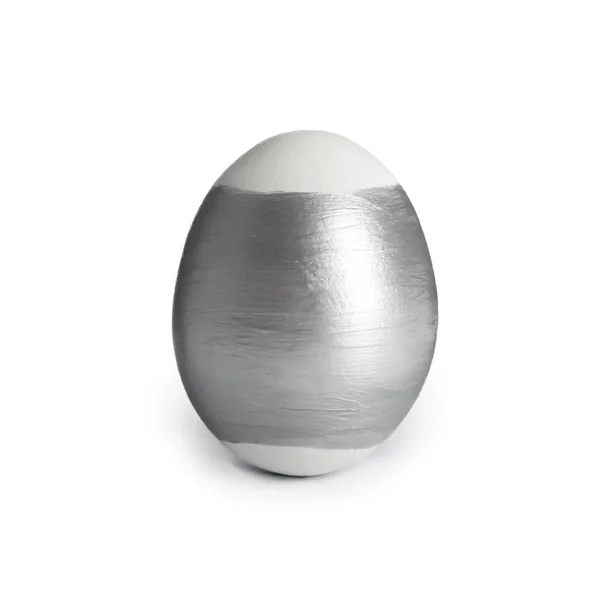 Закрашенные Пасхальные Яйца Белом Фоне Стильный Дизайн — стоковое фото