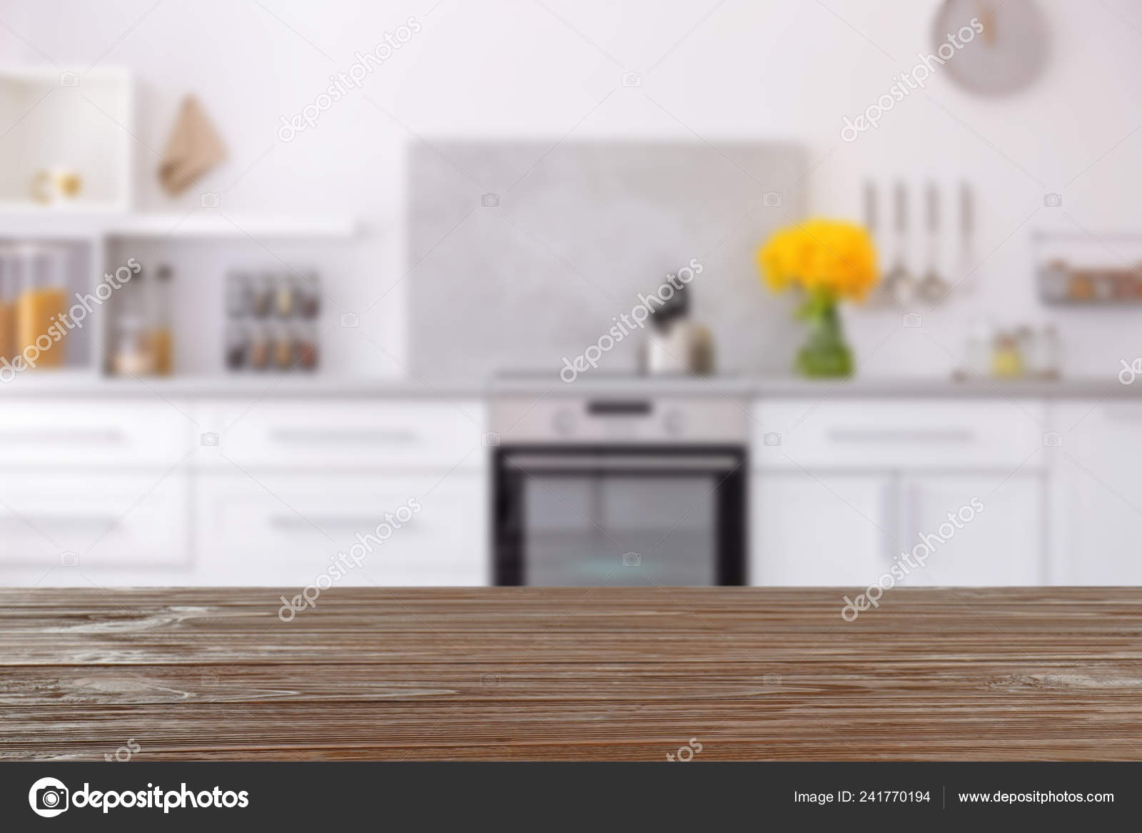 Download Empty Brown Wooden Table Modern Kitchen Mockup Design Royalty Free Photo Stock Image By C Newafrica 241770194