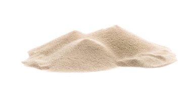 Heap of dry beach sand on white background clipart