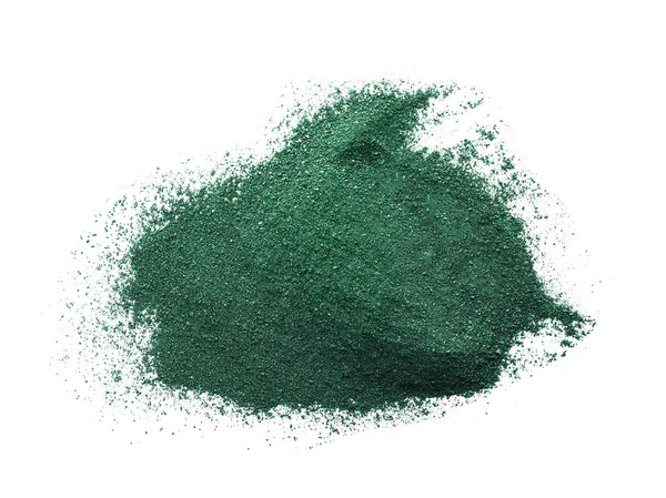 Spirulina Algenpuder Auf Weißem Hintergrund Draufsicht — Stockfoto