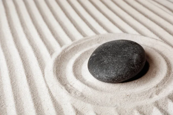 Zen Kerti Homok Minta Szöveg Adható Meditáció Harmónia — Stock Fotó