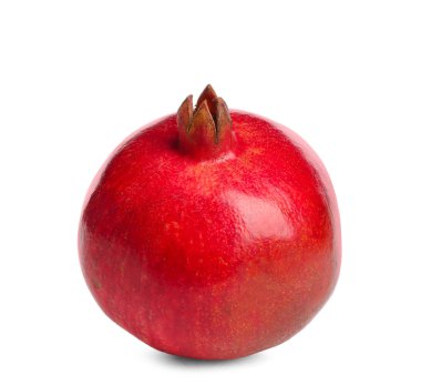 Olgun nar beyaz arka plan üzerinde. Lezzetli meyve