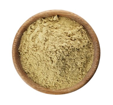 Kabak çekirdeği unu beyaz, en iyi görünüm izole kase