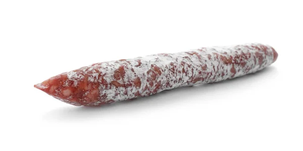 Leckere Wurst Auf Weißem Hintergrund Fleischprodukt — Stockfoto