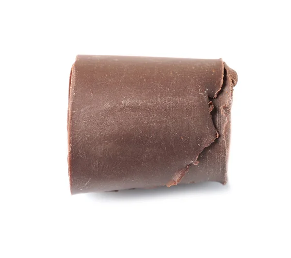 Curl Chocolate Gostoso Para Decoração Fundo Branco — Fotografia de Stock