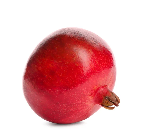 Mogen Granatäpple Vit Bakgrund Läcker Frukt — Stockfoto