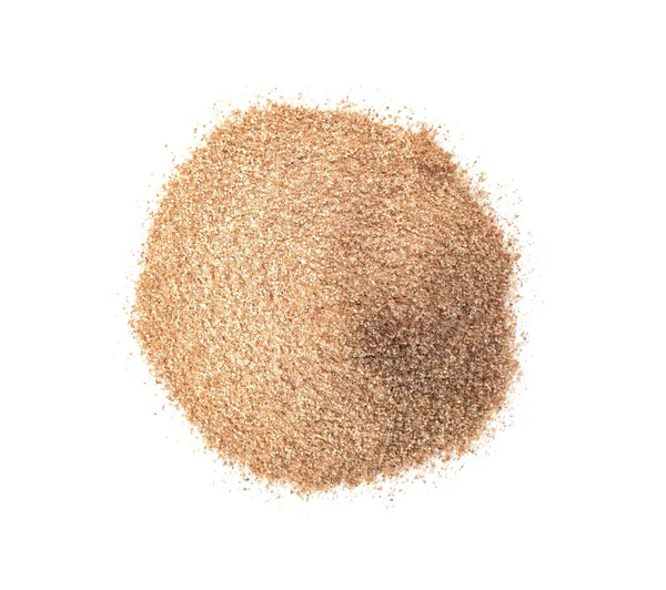 Pile Buckwheat Flour Isolated White Top View — Stock Photo, Image