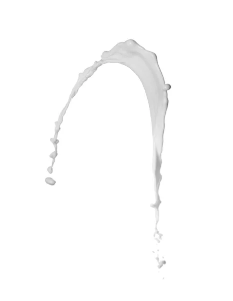 Splash Fresh Milk Isolated White — Stock Photo, Image