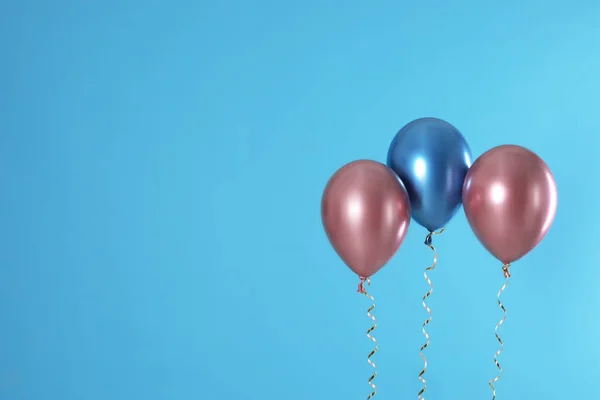 Heldere Ballonnen Achtergrond Kleur Ruimte Voor Tekst — Stockfoto