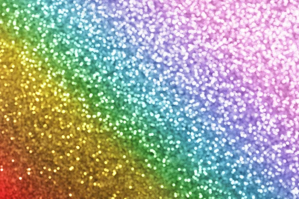 Složení Šumivé Rainbow Glitter Jako Pozadí Pohled Shora — Stock fotografie