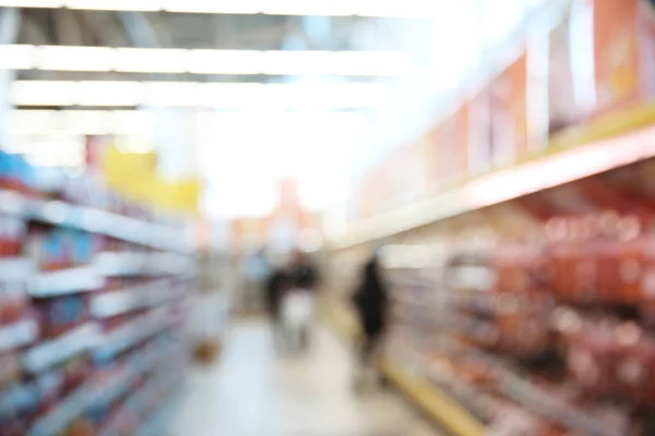 Zaburzenia Widzenia Supermarket Nowoczesne Wnętrza — Zdjęcie stockowe