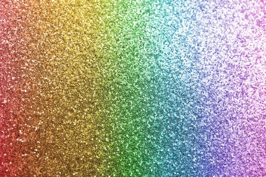 Parlak gökkuşağı glitter düzenleme olarak arka plan, üstten görünüm