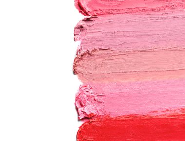 Ruj izole üzerinde beyaz, en iyi görünümü smear. Metin için yer