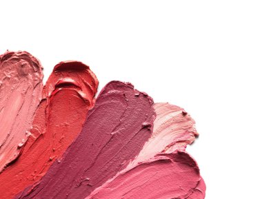 Ruj izole üzerinde beyaz, en iyi görünümü smear. Metin için yer