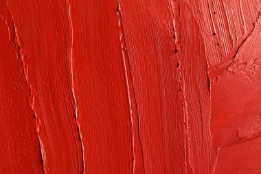 Kırmızı ruj arka plan olarak, closeup smear. Kozmetik ürün