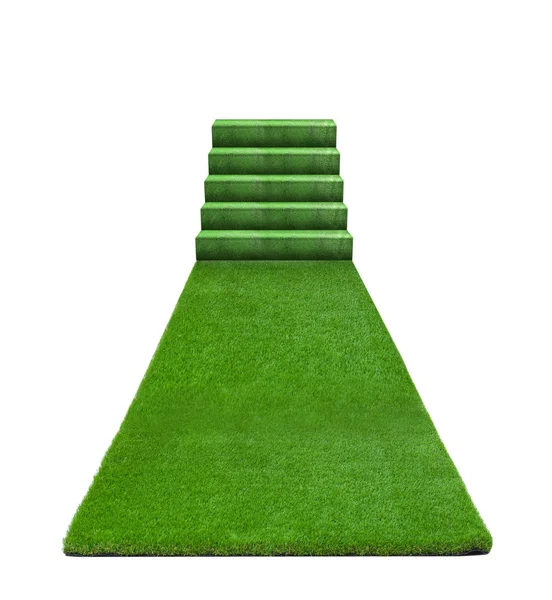 Textured Bright Green Carpet White Background — Stock Photo, Image