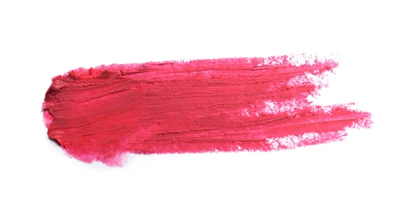 Lippenstiftabstrich Isoliert Auf Weiß Kosmetikprodukt — Stockfoto