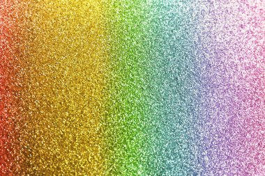 Parlak gökkuşağı glitter düzenleme olarak arka plan, üstten görünüm