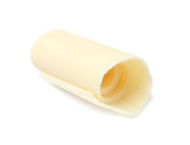 Beyaz arka planda dekorasyon için lezzetli çikolata kıvırcığı