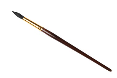 Beyaz arka plan üzerinde boyama için yeni fırça