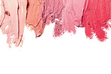 Ruj izole üzerinde beyaz, en iyi görünümü smear. Metin için yer