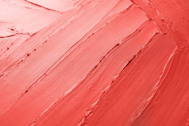 Kırmızı ruj arka plan olarak, closeup smear. Kozmetik ürün