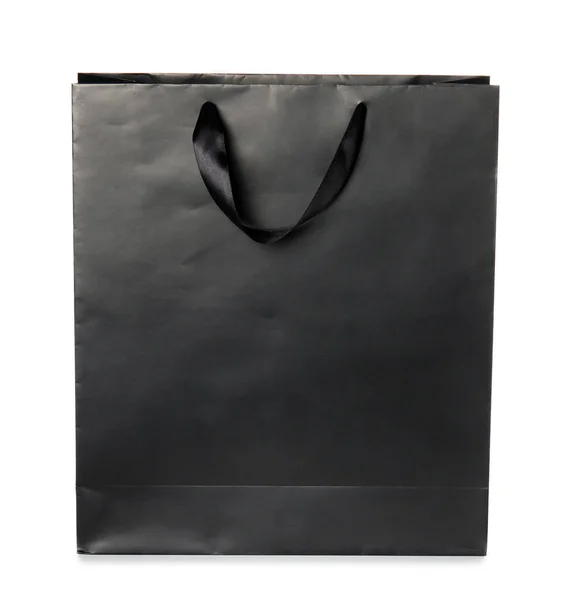 Borsa Shopping Carta Isolata Bianco Finto Design — Foto Stock