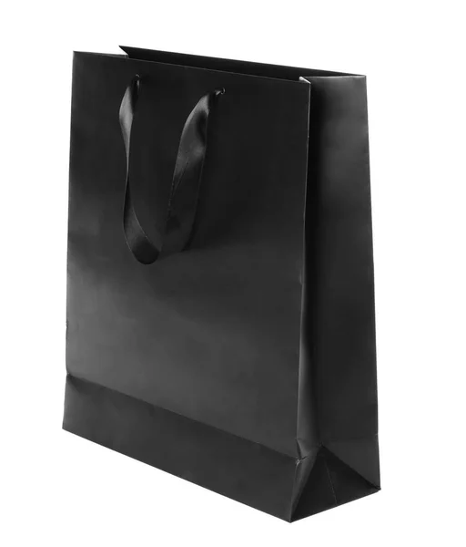 Borsa Shopping Carta Isolata Bianco Finto Design — Foto Stock