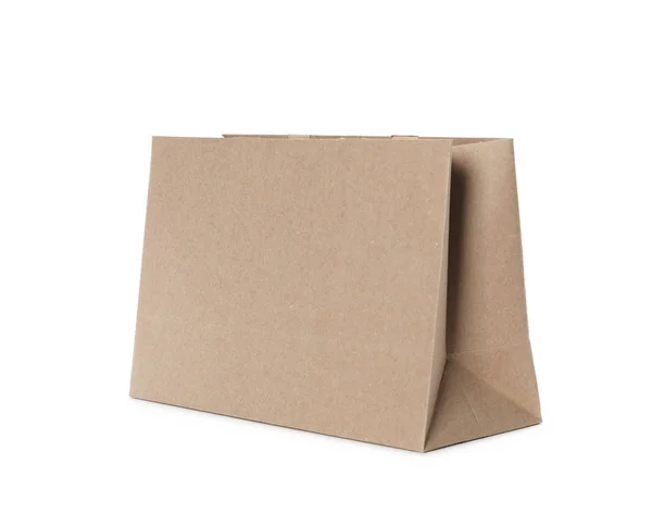 Paper Shopping Bag Isolated White Mock Design — Stock Photo, Image