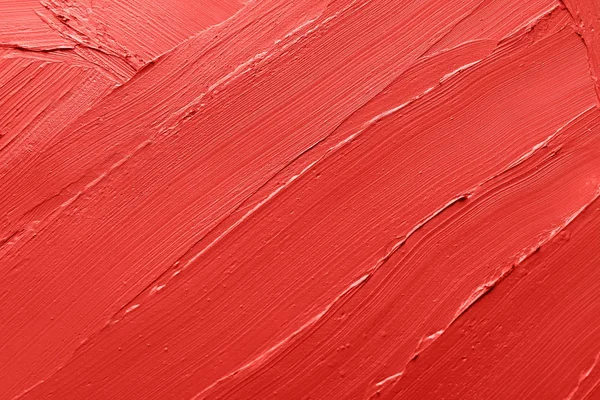 Rossetto Rosso Spalma Come Sfondo Primo Piano Prodotto Cosmetico — Foto Stock
