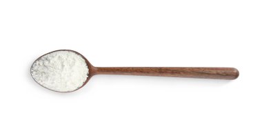 Kaşık beyaz, en iyi görünüm izole buğday unu