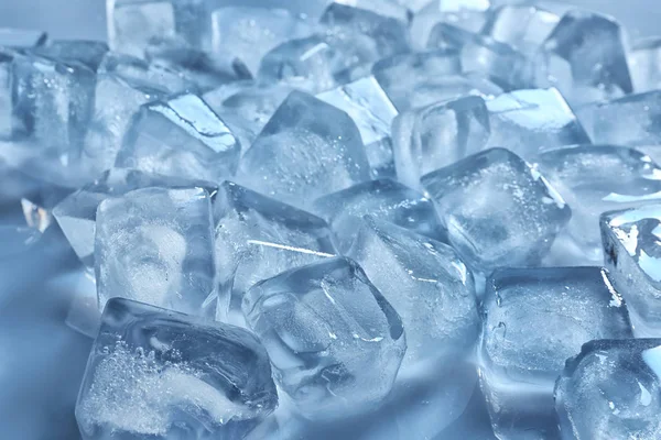 Pile Ice Cubes Color Background Closeup — Stock Photo, Image