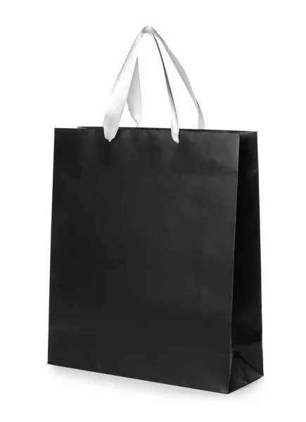 Borsa Shopping Carta Isolata Bianco Finto Design — Foto Stock