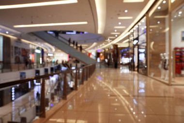 Dubai, Birleşik Arap Emirlikleri - 03 Kasım 2018: bulanık görünümünü lüks alışveriş merkezi