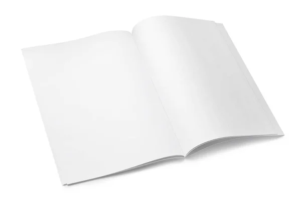 Mockup Open Blank Brochure White Background — Stock Photo, Image