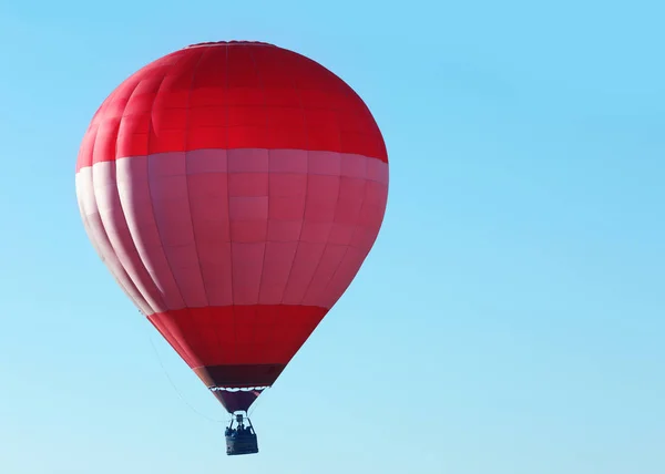 Beautiful View Hot Air Balloon Blue Sky Space Text — Stock Photo, Image