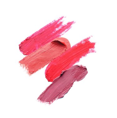 Ruj smear beyaz izole. Kozmetik ürün