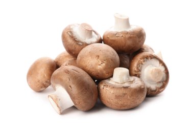 Taze champignon mantar beyaz izole. Sağlıklı gıda