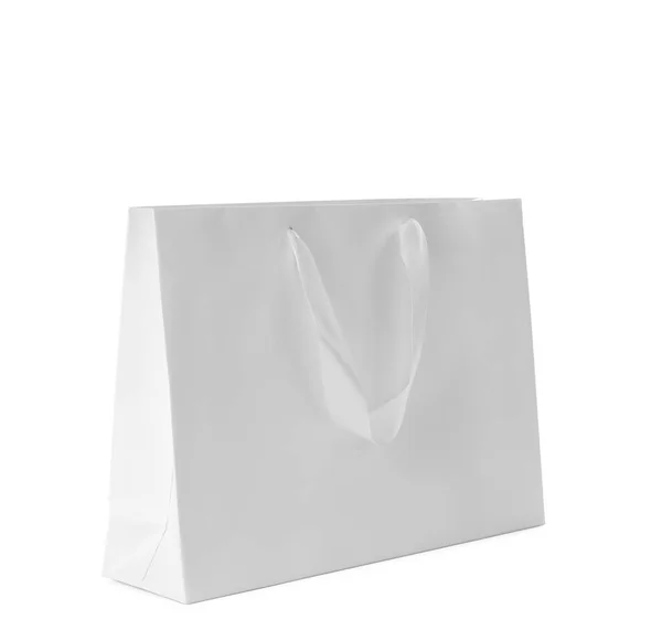 Paper Shopping Bag Isolated White Mock Design — Stock Photo, Image