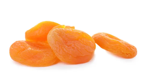 Aprikot Lezat Dengan Latar Belakang Putih Buah Kering Sebagai Makanan — Stok Foto