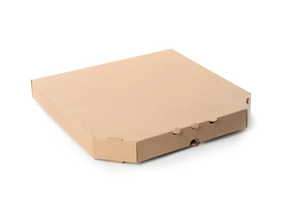 Caixa Pizza Isolada Branco Mockup Para Design Entrega Alimentos — Fotografia de Stock