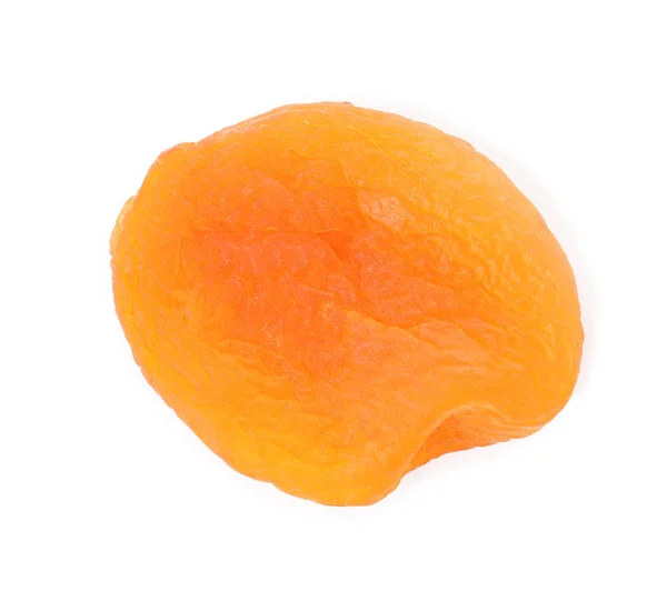 Chutné Meruňky Bílém Pozadí Pohled Shora Sušené Ovoce Jako Zdravé — Stock fotografie