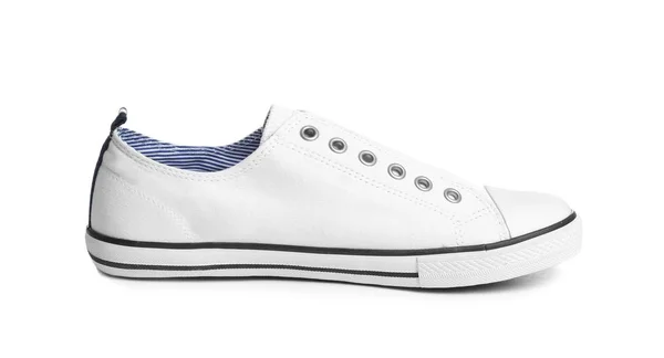 Beyaz Arka Plan Üzerinde Şık Spor Ayakkabı Modaya Uygun Ayakkabı — Stok fotoğraf