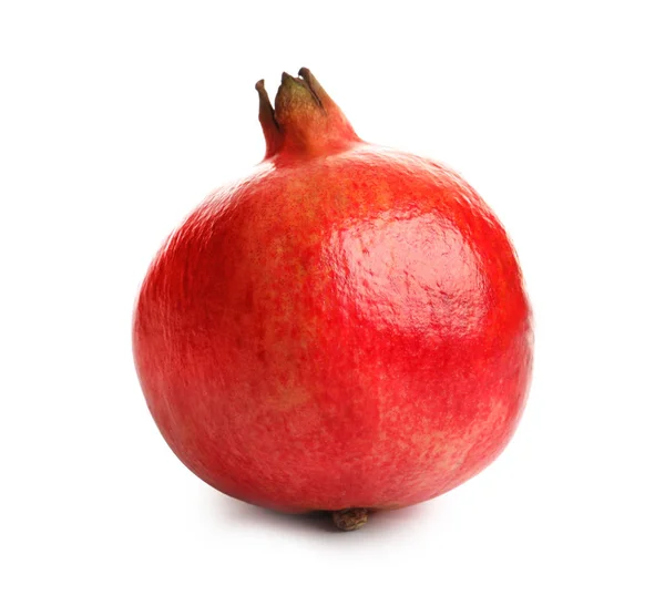 Fruta Granada Roja Madura Sobre Fondo Blanco — Foto de Stock