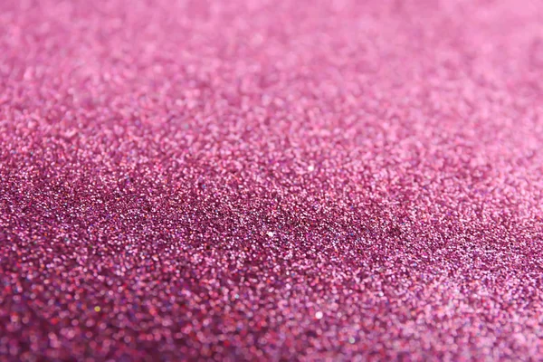 輝くピンクのキラキラ背景のクローズ アップ ビュー — ストック写真