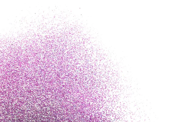 Pink Glitter Latar Belakang Putih Tampilan Atas — Stok Foto