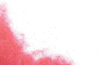 Kırmızı parlak beyaz arka planda, üstten görünüm