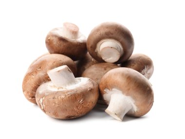 Taze champignon mantar beyaz izole. Sağlıklı gıda