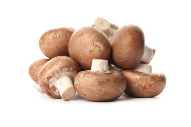 Taze champignon mantar beyaz izole. Sağlıklı gıda
